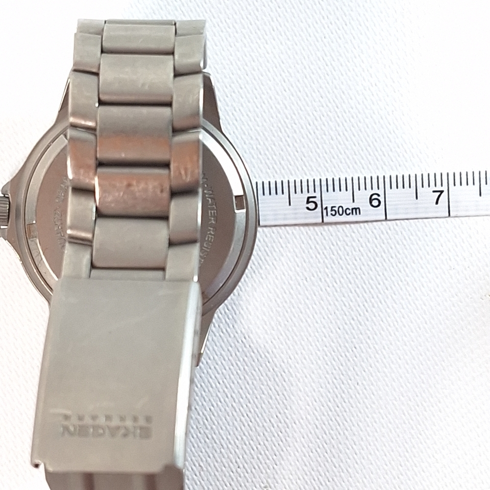 Skagen Ultra Slim Watch Men 36mm Titanium Blue Dial, New Battery - Picture 8 of 8